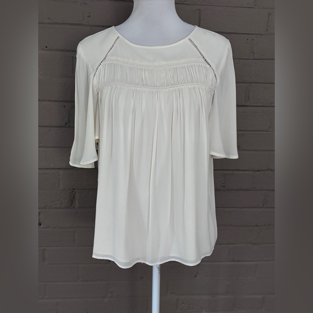 LOFT ivory blouse XS